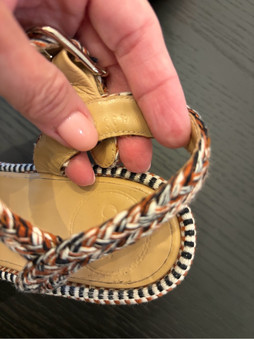 Chloe Odina Braided-Straps Cotton Platform Sandals - Picture 11 of 16